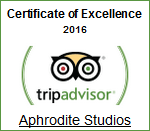 TripAdvisor Certificate of Excellence 2016 Aphrodite Studios Skiathos