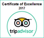 TripAdvisor Certificate of Excellence 2017 Aphrodite Studios Skiathos