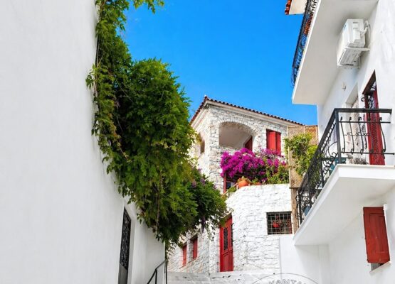 Skiathos town scenic view