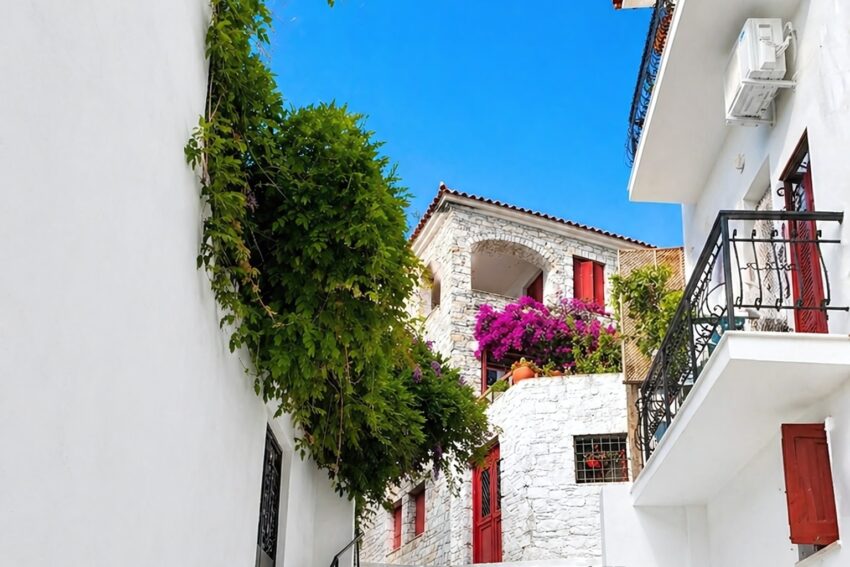 Skiathos town scenic view
